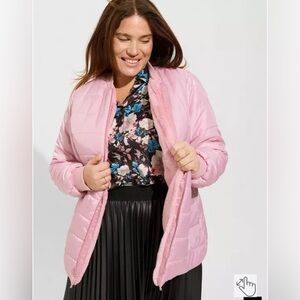 Torrid Puffer Jacket Pink Size 2X